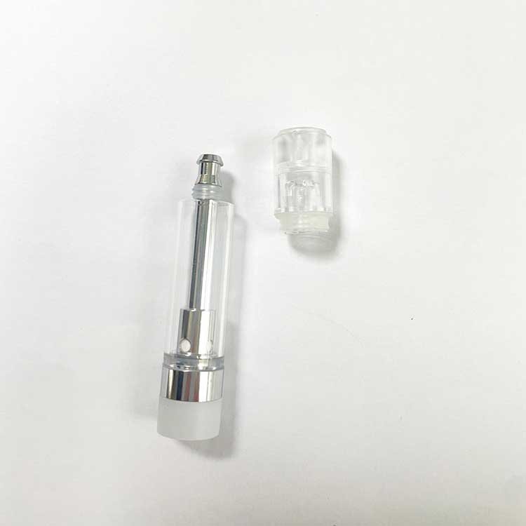 1.0ml Clear Barrel Cap Easy-Press Glass Cartridge