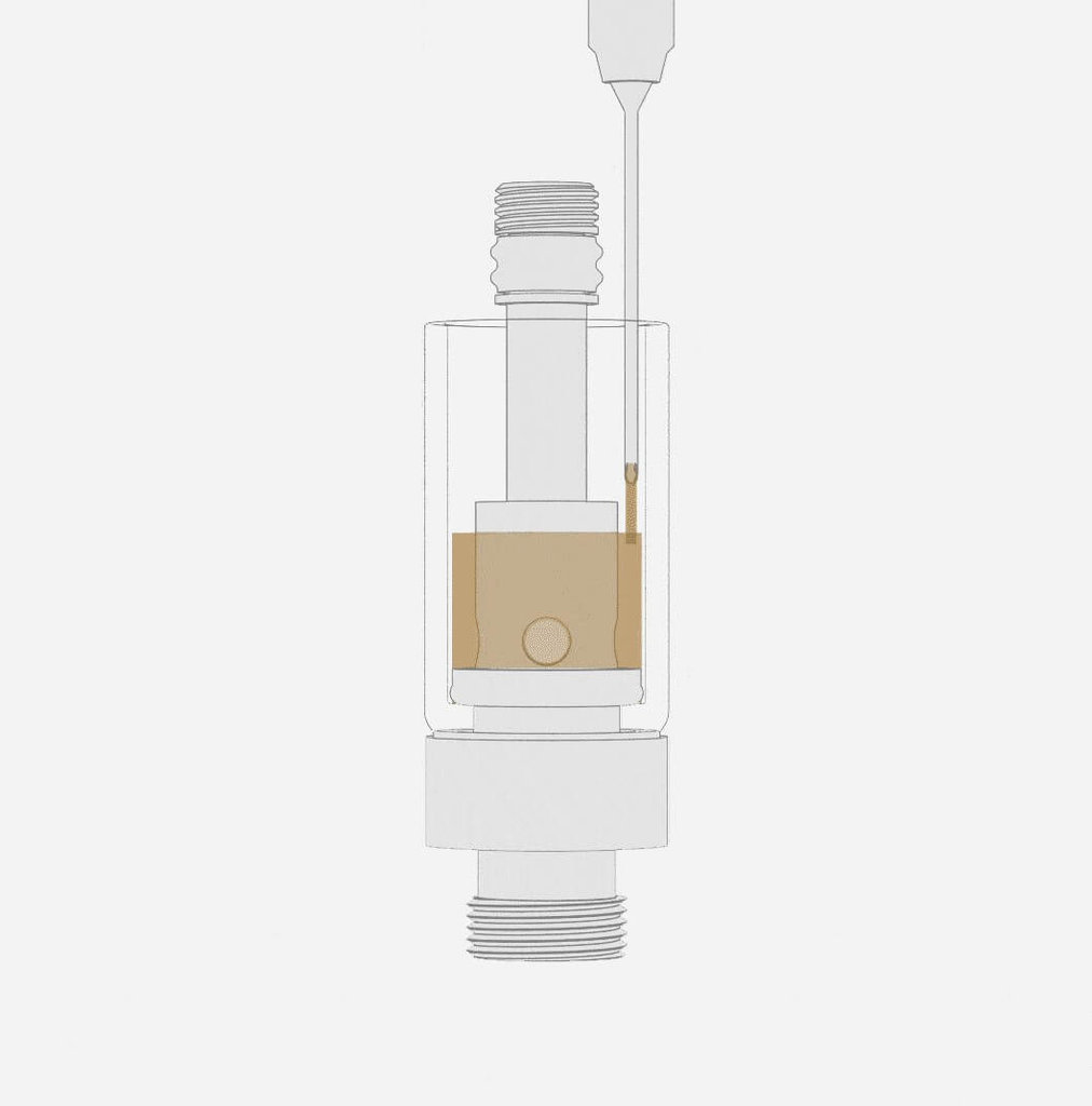 filling empty oil cartridge