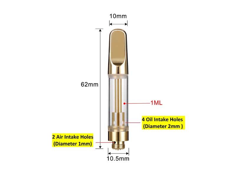 1.0ml Gold Ccell Cartridge Specs