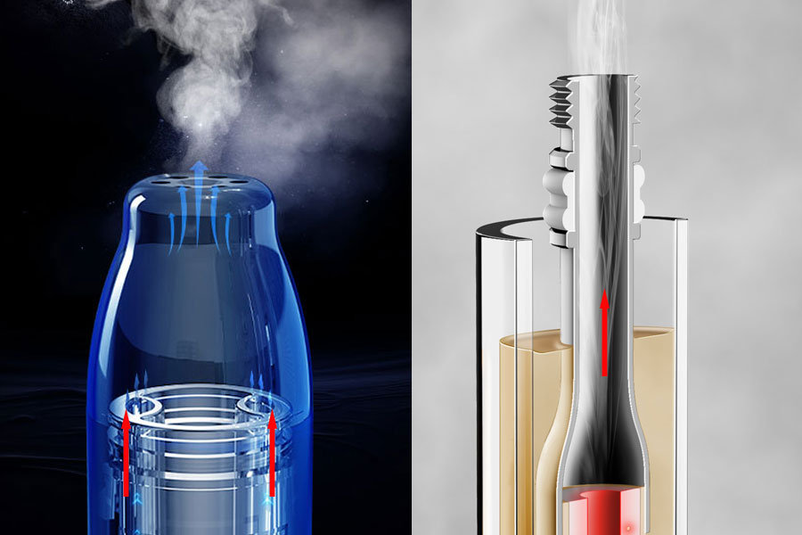 airflow of postless 510 cartridge and regular 510 cartridge