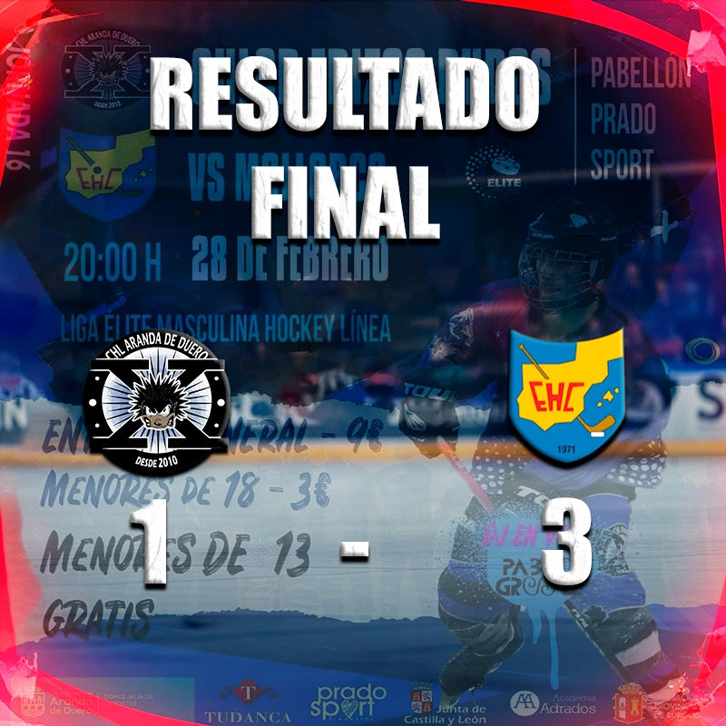 Elite: Erizos Rudos 1 - 3 EHC