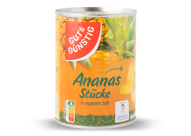 EDEKA Ananas Stücke - Dilimlenmis Ananas 340gr