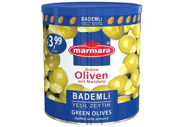 Marmara Grüne Oliven (Mit Mandel) - Yesil Zeytin Bademli 400g