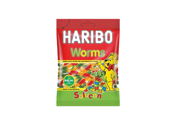 Haribo Worms Fruchtgummi Würmer 100g