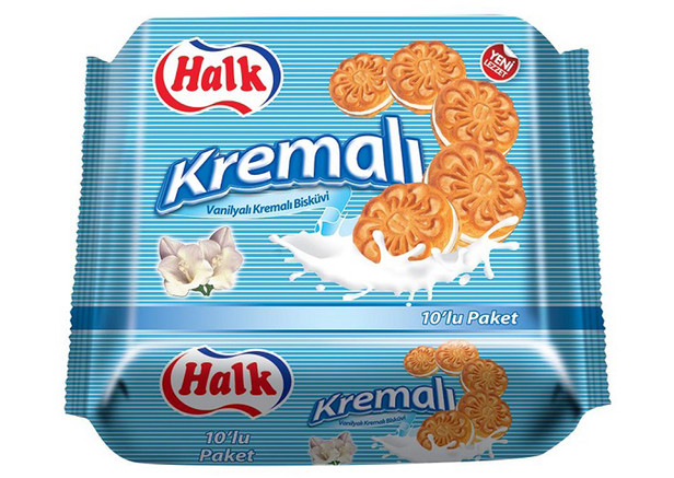 Halk Kremali Vanilyali Biskuvi 500g (10x50g)