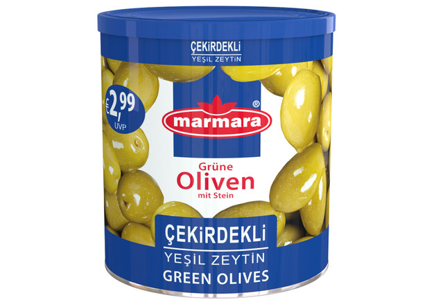 Marmara Grüne Oliven - Yesil Zeytin Cekirdekli 400g