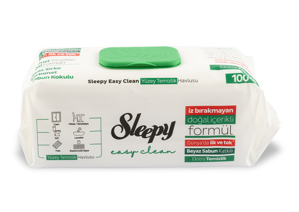 Sleepy Easy Clean Yüzey Temizlik Havlusu / 100-Blatt-Oberflächenhandtuch