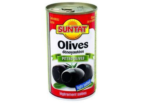 Suntat Schwarze Oliven entsteint leicht ges. - Siyah Zeytin Az Tuzlu Cekirdeksiz 400ml
