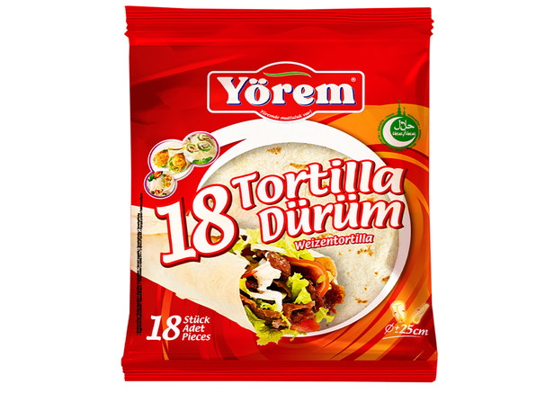 Yörem Weizentortilla - Tortilla Dürüm 25cm 18st 1500g