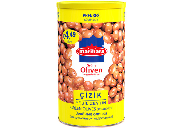 Marmara Prenses Grüne Oliven (Angeschnitten) - Yesil Zeytin Cizik 750g