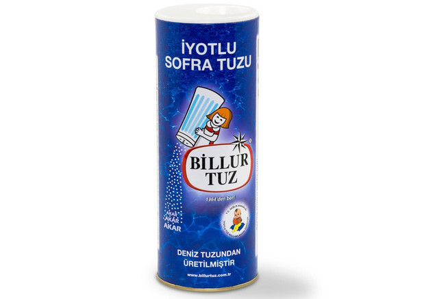 Billur Tuz Jodiertes Tafelsalz (Feinkörnig) - Iyotlu Denizden Sofra Tuzu 500g