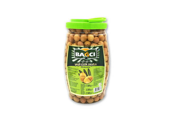 Bağcı Gekratzte Grüne Oliven - Bagci Çizik Yeşil Zeytin 1500gr