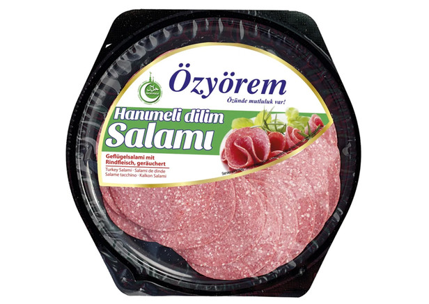 Özyörem Geflügelsalami mit Rindfleisch Salami - Dilim Salam 80g