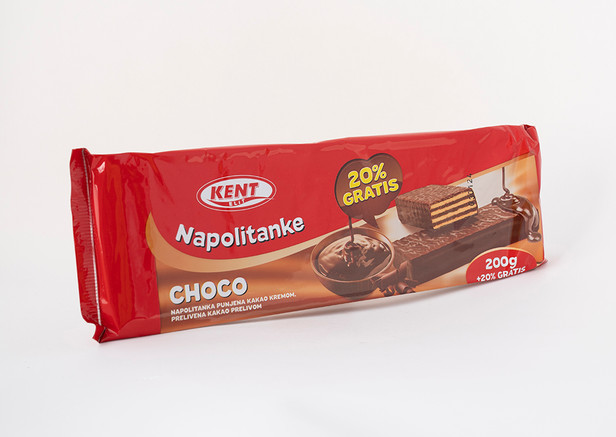 Kent Elit Choco Napolitanke - Çikolatalı Gofret 200gr