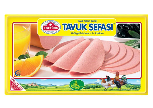 Egetürk Geflügelfleischwurst in Scheiben - Tavuk Sefasi Salam Dilim 125g