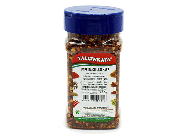 Yalcinkaya Paprika Chili Scharf (gerebelt) - Tohumlu Pul Biber Aci160g