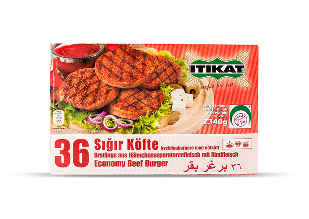 Itikat Sığır Köfte - Beef Burger 36 Stück