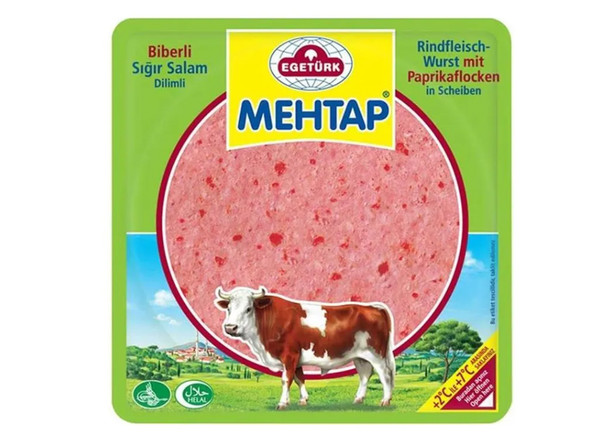 Egetürk Mehtap Rinderfleischwurst mit Paprika - Sigir Biberli Dilim 200g