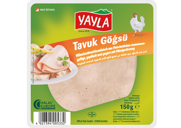 Yayla Hähnchenbrust Formfleisch - Tavuk Gögsü 150g