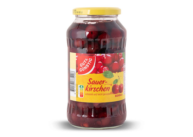 Edeka Çekirdekleri Çıkarılmış Vişne - Sauerkirschen Entsteint Leicht Gezuckert 680g