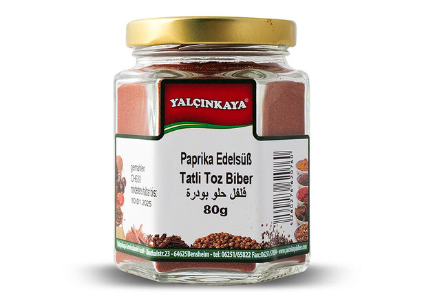 Yalcinkaya Paprika Edelsüß (Pulver) - Tatli Toz Biber 80g