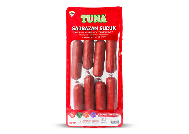 Tuna Sadrazam Knoblauchwurst (Scharf) - Sucuk Acili 1kg