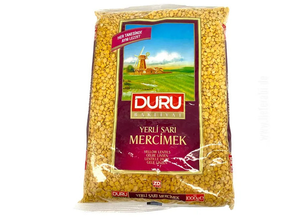 Duru Bakliyat Gelbe Linsen - Yerli Sari Mercimek 1kg