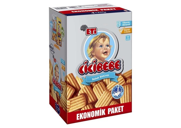 Eti Cicibebe Baby Kekse - Bebek Bisküvisi 4x250g