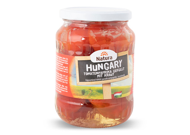 Natura Hungary Tomatenpaprika Gefüllt mit Kraut - Lahana ile Doldurulmuş Macar Biberi 380g