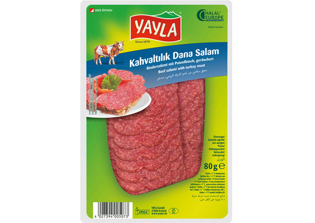 Yayla Rindersalami - Kahvaltilik Dana Salam 80g