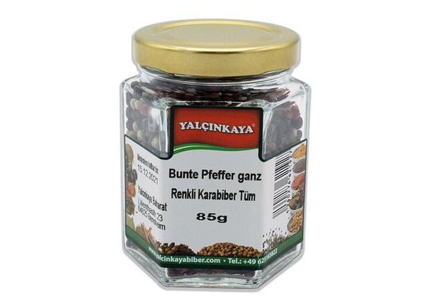 Yalcinkaya Bunter Pfeffer (ganze Samen) - Renkli Karabiber 85g