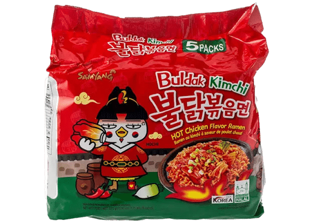 Samyang Buldak Hot Chicken Flavour Ramen mit Kimchi Geschmack (135*5) 675