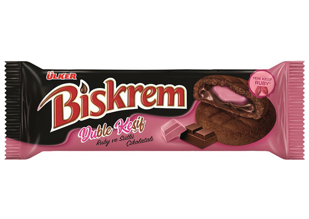 Ülker Biskrem Ruby ve Sütlü Cikolatali Bisküvi 100g