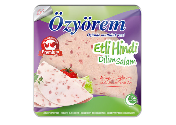 Özyörem Geflügel-Jadwurst nach Süddeutscher Art - Etli Hindi Dilim Salam 200g