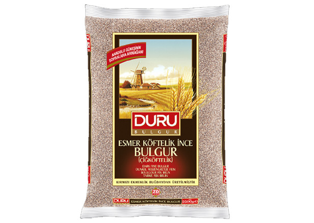 Duru Braune rohe Fleischbällchen Bulgur - Esmer Çiğ Köftelik Bulgur 2500g