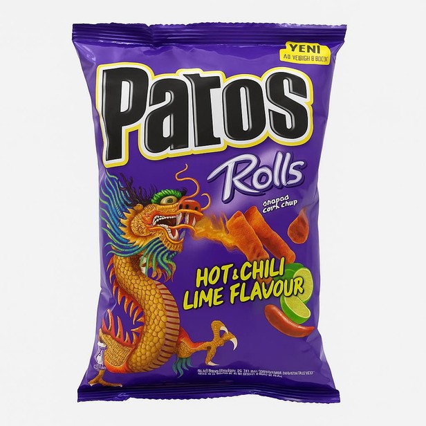 Patos Hot Chili & Lime Rolls Chips 61g