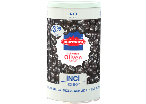 Marmara Inci Gemlik Schwarze Oliven - Siyah Zeytin 800g