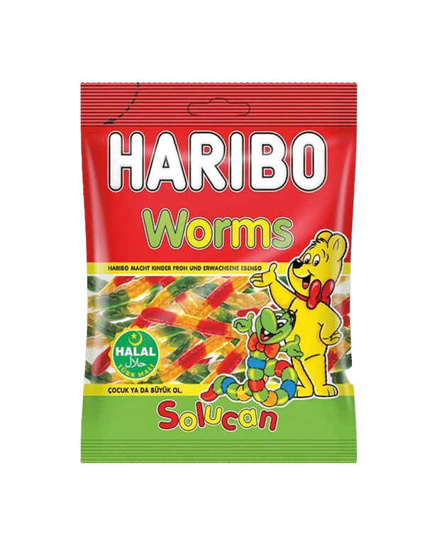 Haribo Fizz Worms Halal Würmer Sauer - Eksi 80g