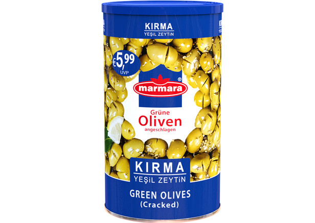 Marmara Grüne Oliven (Angeschlagen) - Yesil Zeytin Kirma 750g