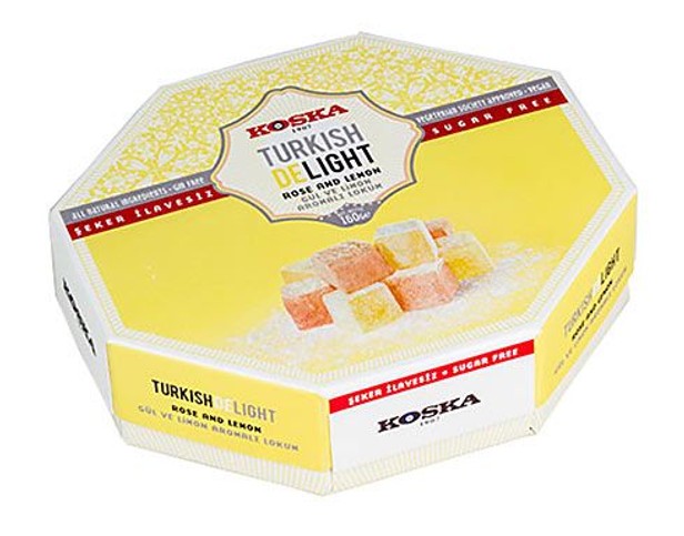 Koska Halva mit Rosen- und Zitronengeschmack ohne Zucker - Şeker İlavesiz Gül Limon Aromalı Lokum 160g