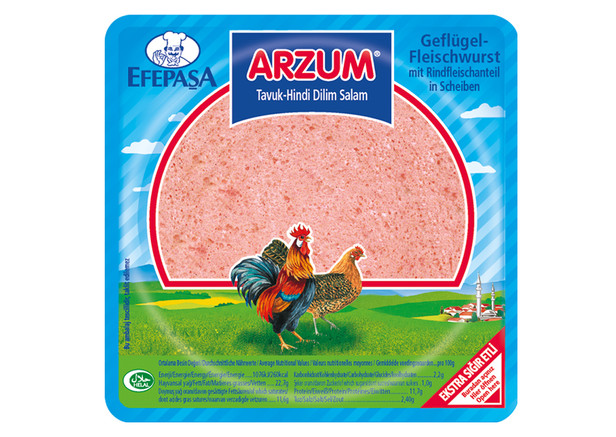 Efepasa Arzum Fleischwurst in Scheiben - Tavuk Salam 200g