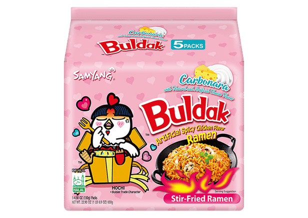 Samyang Buldak Hot Chicken Flavor Ramen Carbonara (130*5) 650g