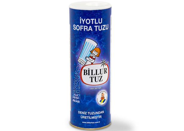Billur Tuz Jodiertes Tafelsalz (Feinkörnig) - Iyotlu Sofra Tuzu 125g