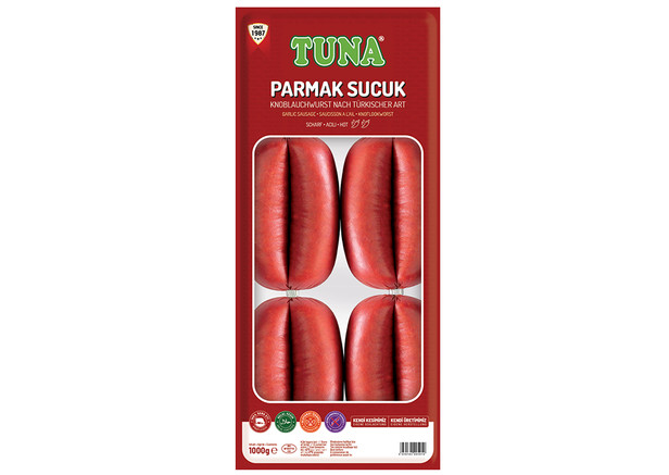 Tuna Parmak Knoblauchwurst (Mittelscharf) - Parmak Sucuk Az Acili 1kg