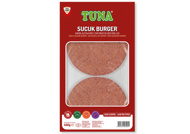 Tuna Knoblauchwurst Burger - Sucuk Burger 250g