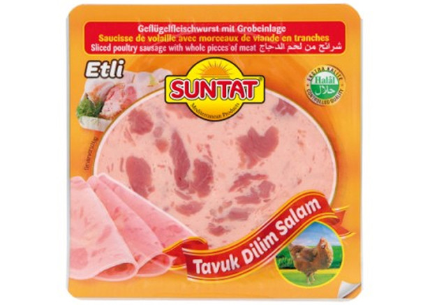 Suntat Geflügelwurst-Aufschnitt m. Fleisch - Tavuk Dilim etli 200g