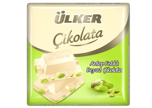 Ülker Cikolata Antep Fistikli Beyaz Kare 65g