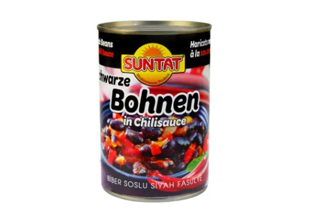 Suntat Schwarze Kidney Bohnen in Chilisauce - Biber Soslu Siyah Fasulye 400g