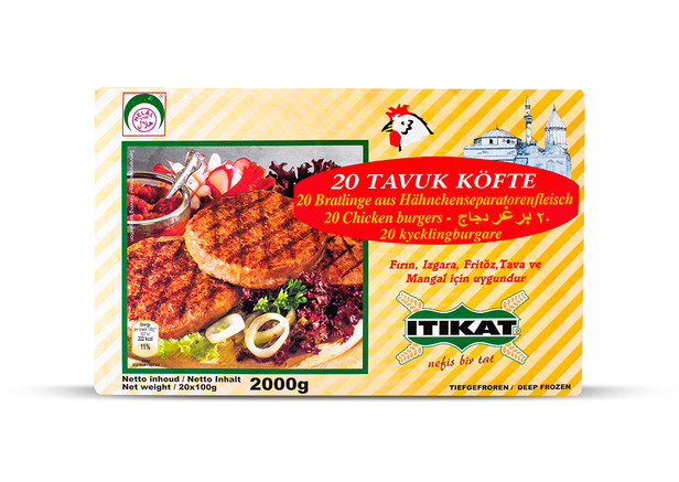 ITIKAT Tavuk Köfte - Hähnchen Burger 20 Stück