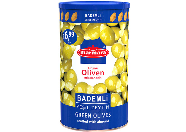 Marmara Grüne Oliven (Mit Mandel) - Yesil Zeytin Bademli 720g